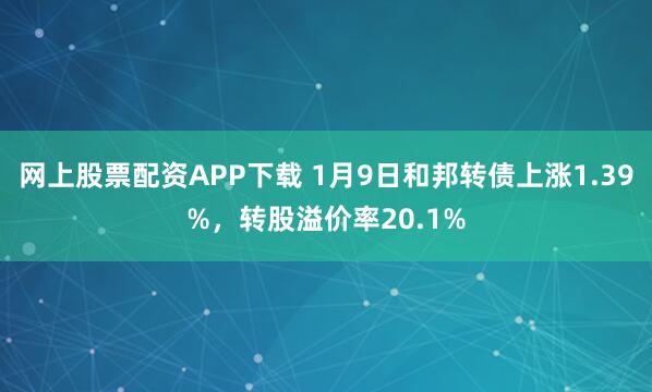 网上股票配资APP下载 1月9日和邦转债上涨1.39%，转股溢价率20.1%